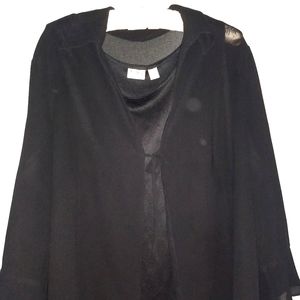Cato  18/20 2 Piece black button up‎ blouse